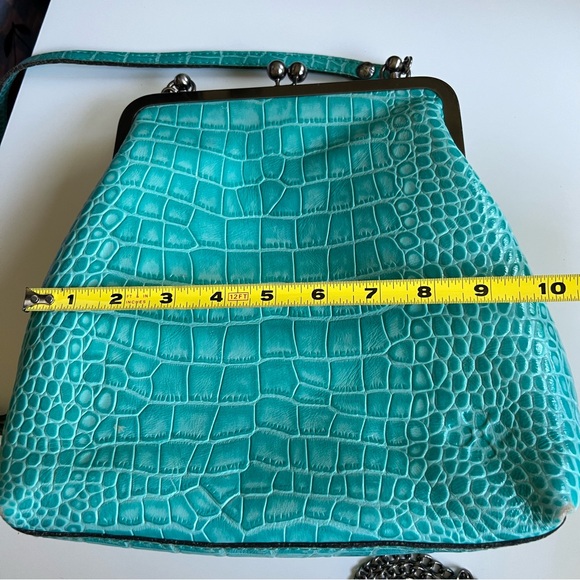 Patricia Nash Laureana Leather Kiss-lock Hand/Crossbody Bag With Chain P823311 - Picture 16 of 16